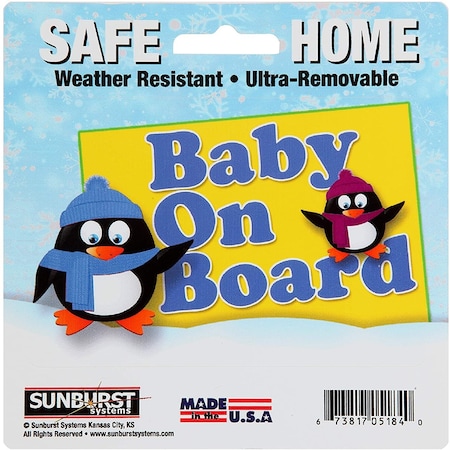 Sunburst Systems Decal Baby Safety Road Penguin 5 in x 5 in 5186